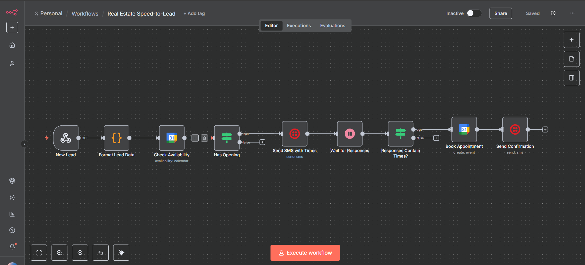 Real Estate Speed-to-Lead n8n Workflow